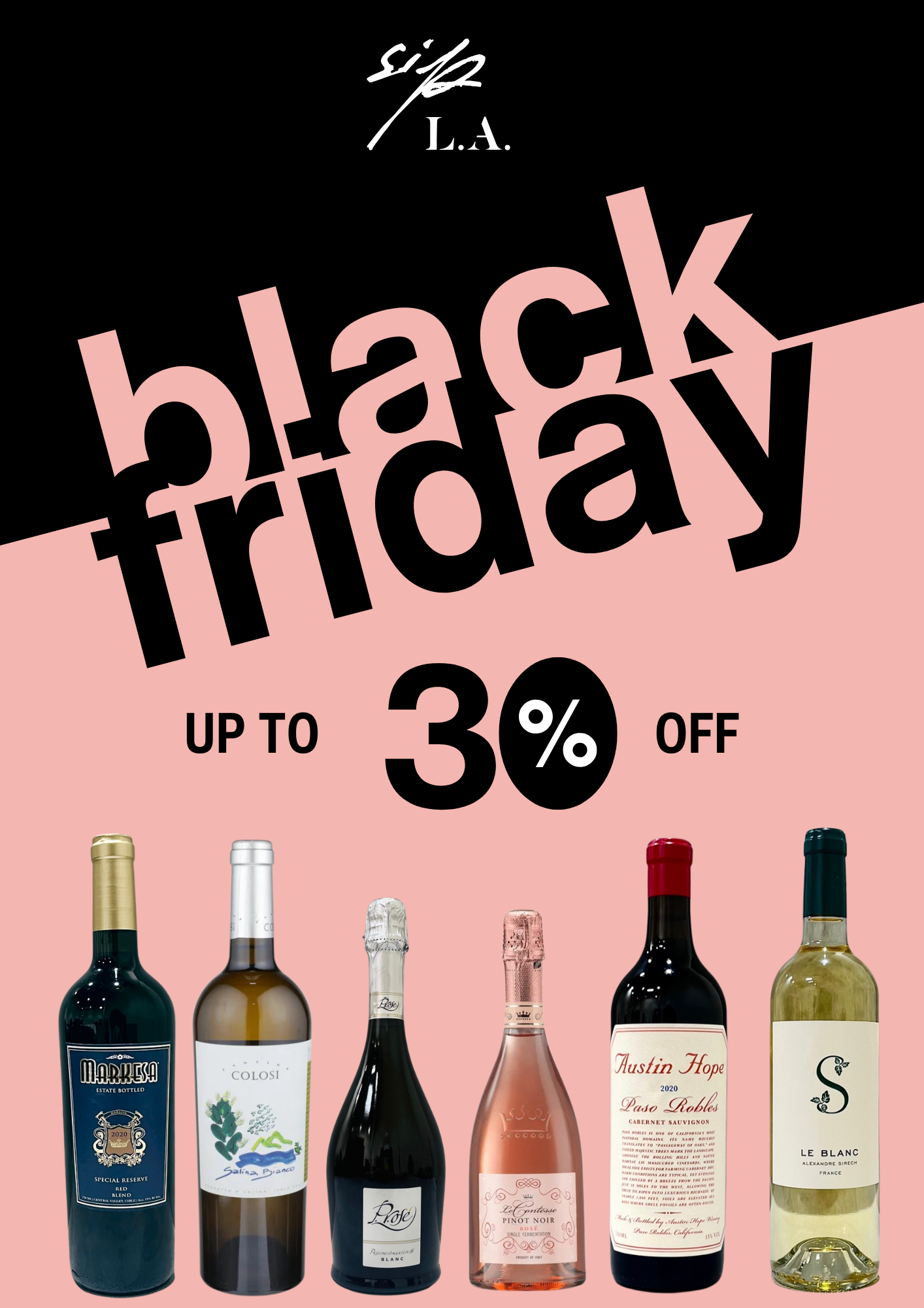 Black Friday: 30% Off Select Wines